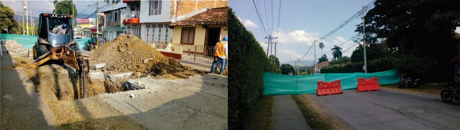 Cierre de la vía la Rivera por ejecución de obras