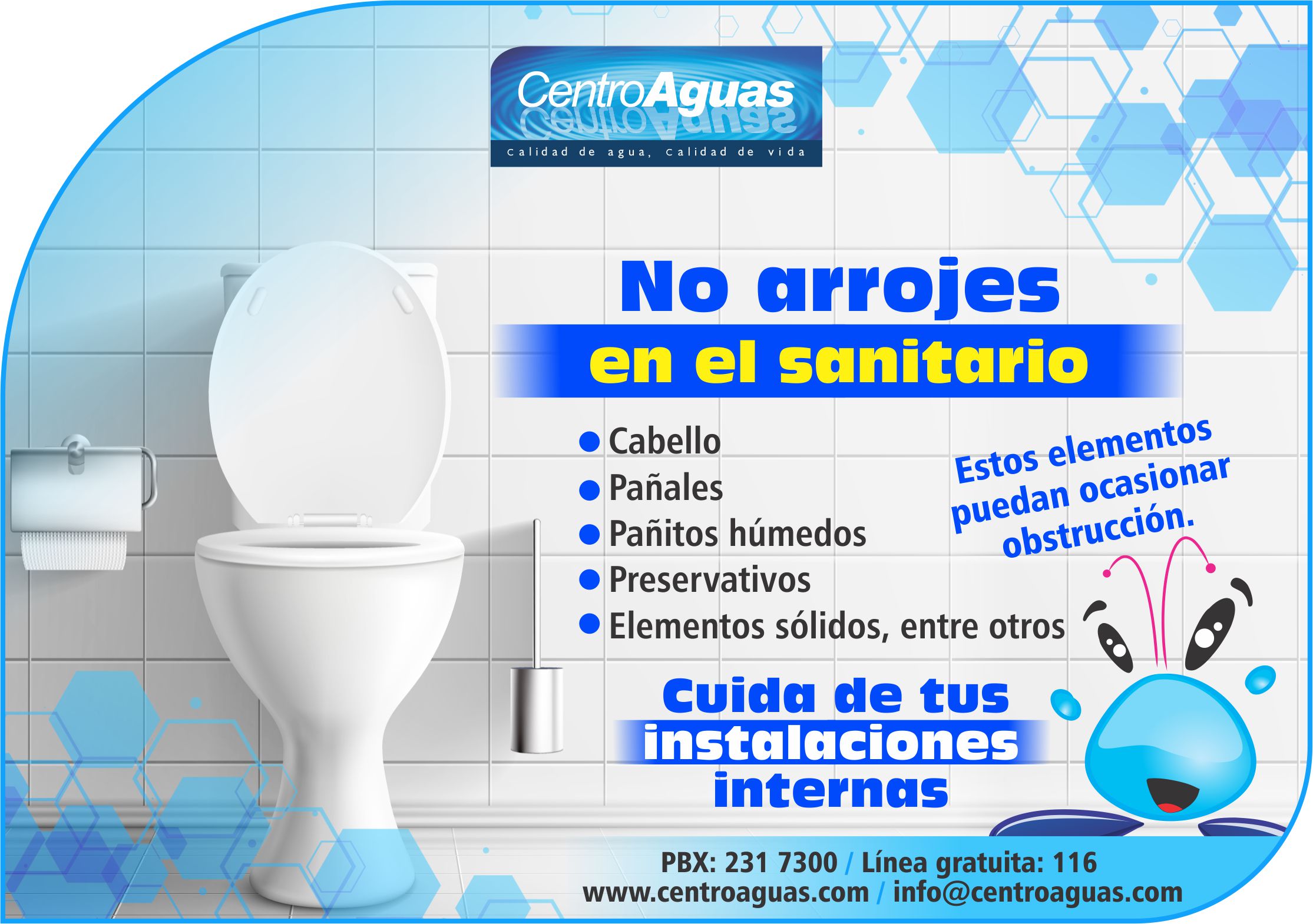 Imagen representativa de no arrojes elementos al sanitario 